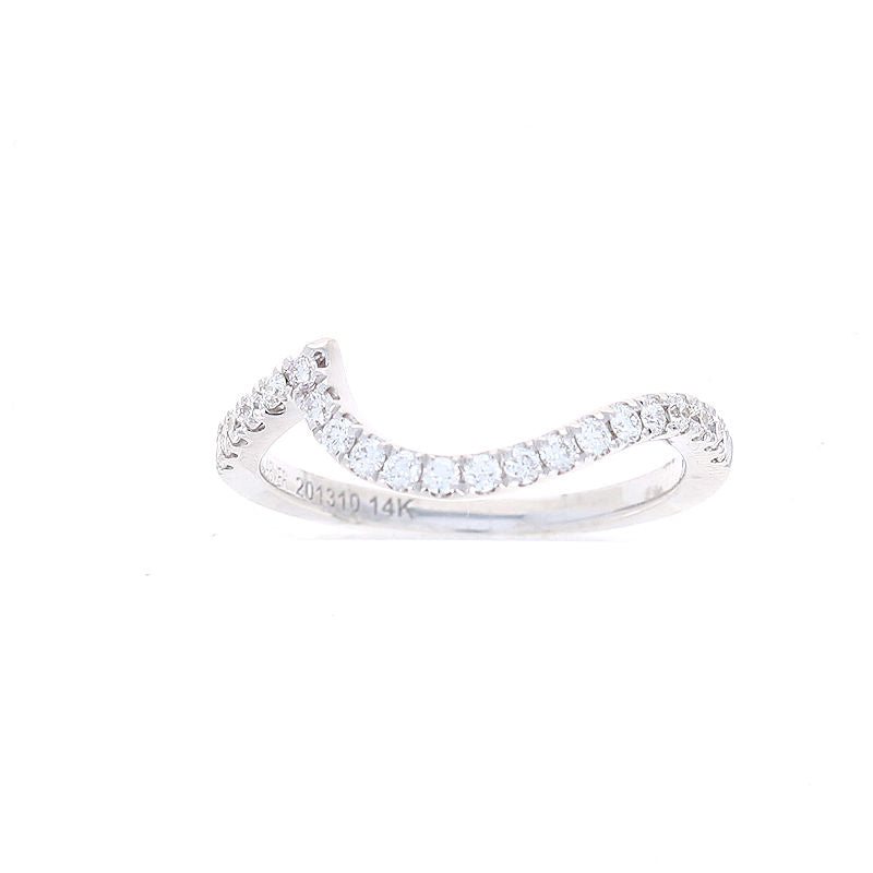 Ladies 14kt White Gold 0.26cts Diamond Wedding Band