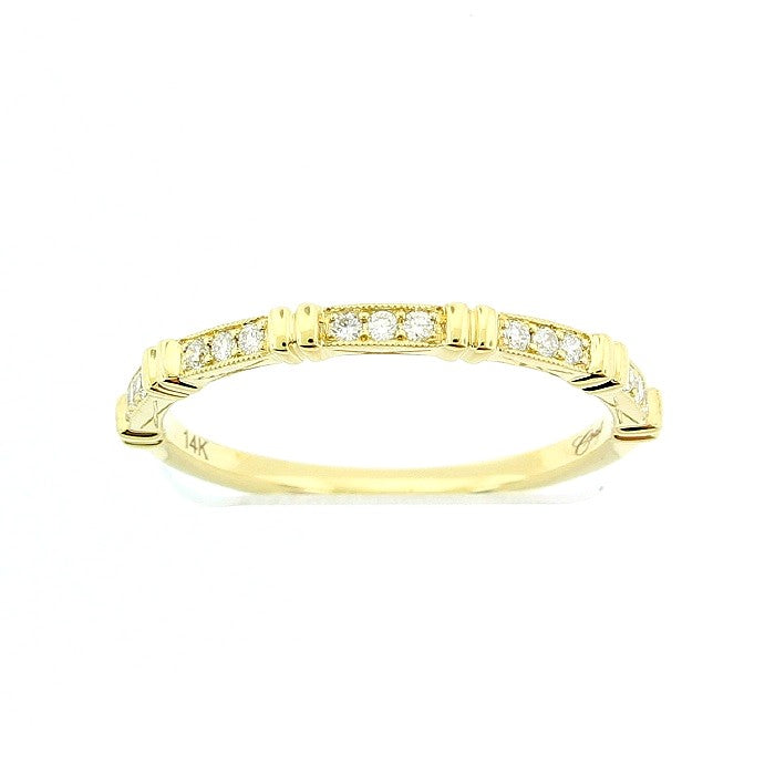 Lady's 14kt Yellow Gold 0.09cttw Diamond Wedding Band