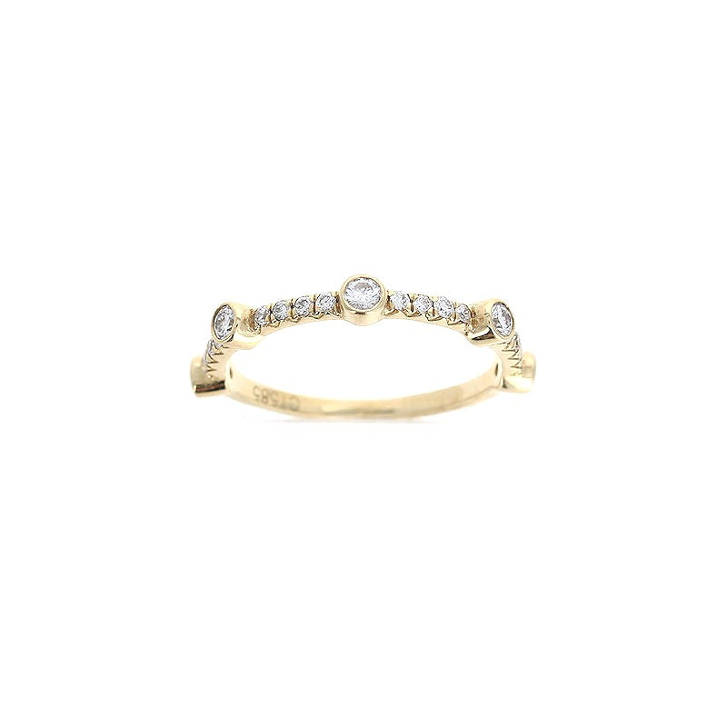 Ladies 14kt Yellow Gold 0.35cts Diamond Wedding Band