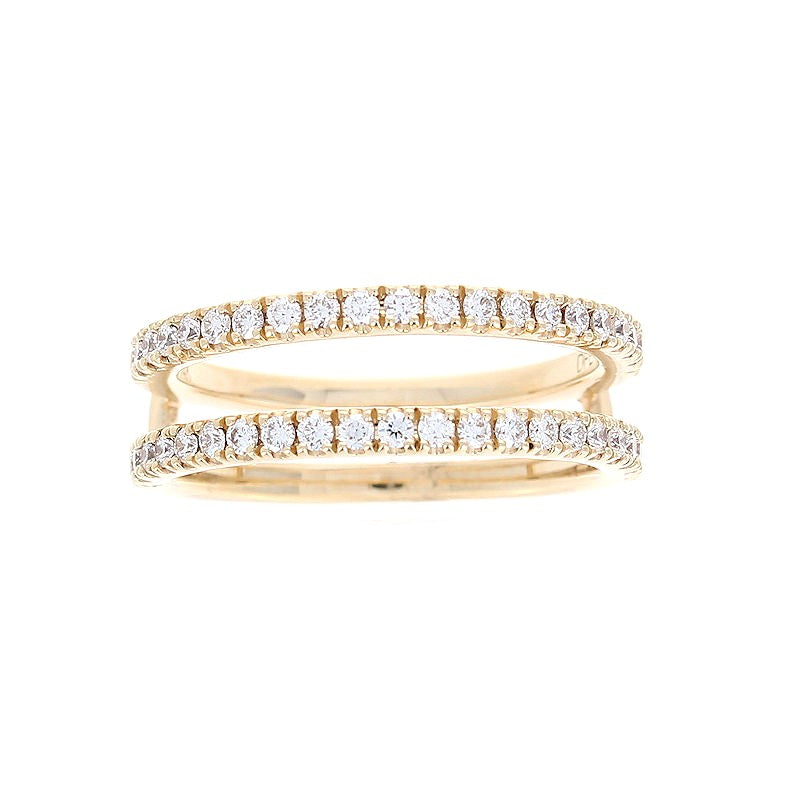 Ladies 14kt Yellow Gold 0.55cts Diamond Ring Guard
