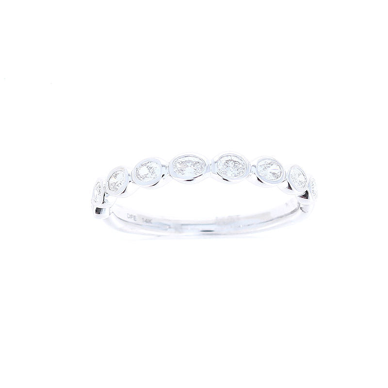 Ladies 14kt White Gold 0.45cts Diamond Wedding Band