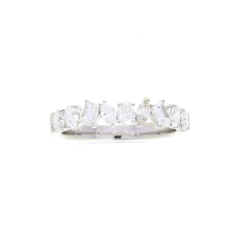 Ladies 14kt White Gold 0.89ct Diamond Wedding Band