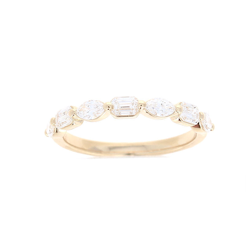 Ladies 14kt Yellow Gold 0.75cts Diamond Wedding Band