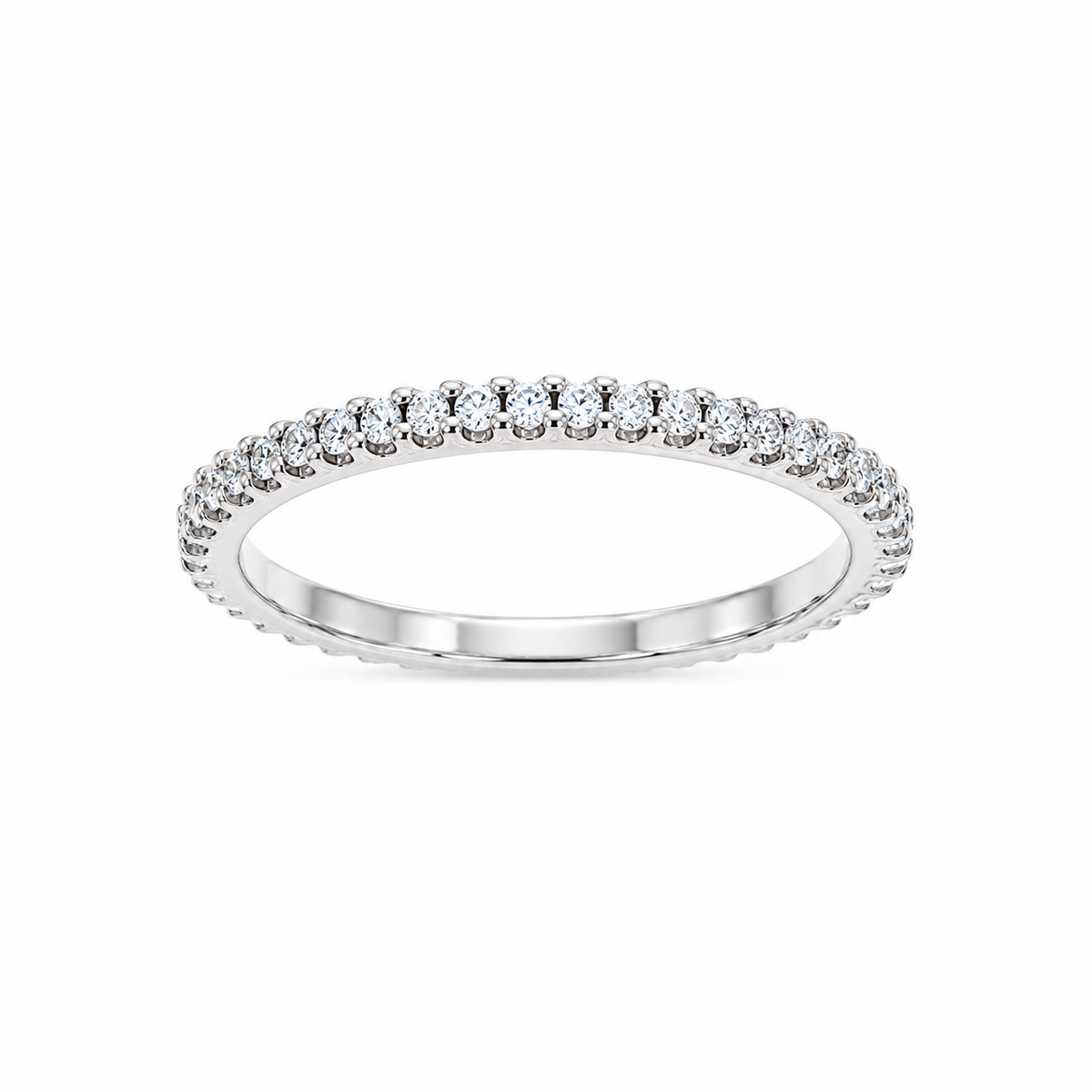 Ladies 14kt White Gold 0.33cts Diamond Eternity Wedding Band