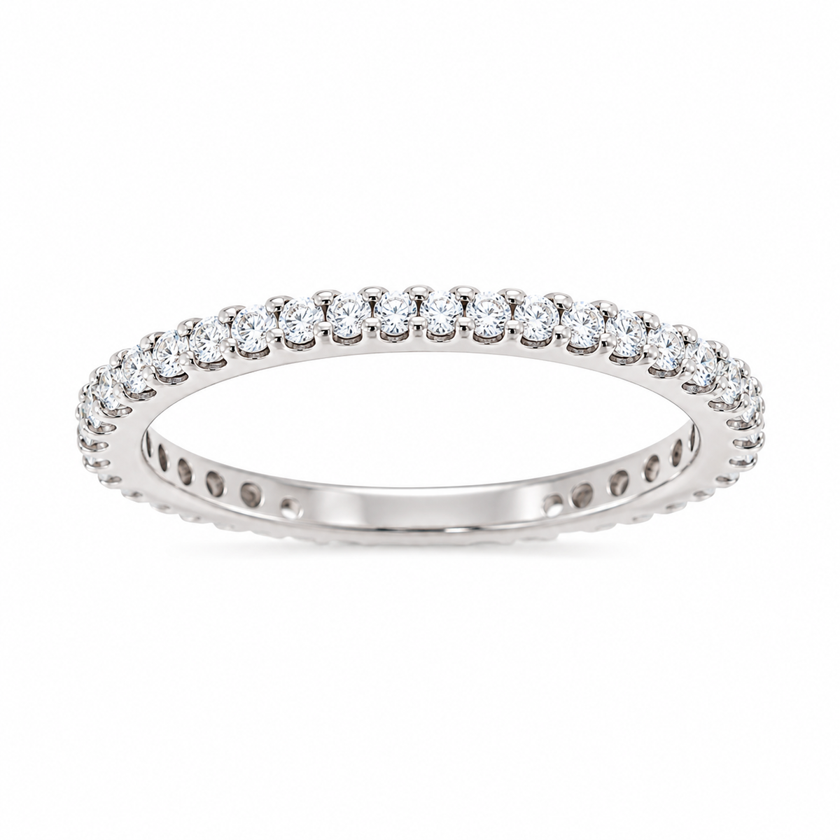 Ladies 14kt White Gold 0.50cts Diamond Eternity Wedding Band