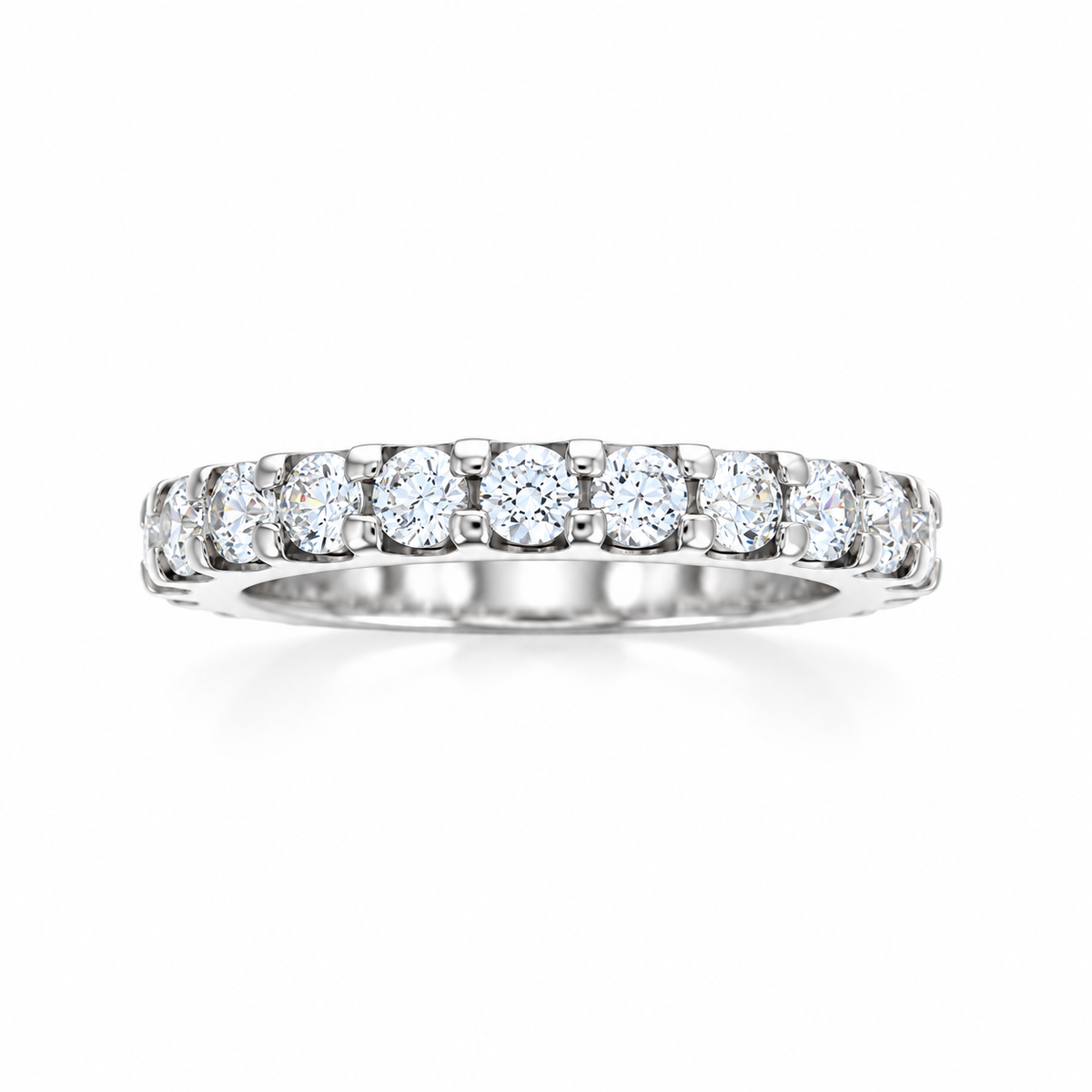 Ladies 14kt White Gold 2.00cts Diamond Eternity Wedding Band