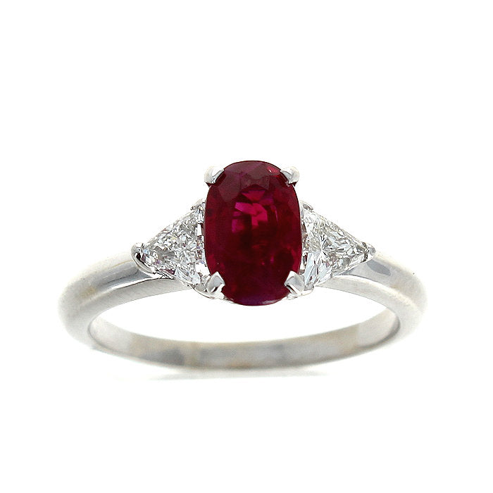 Ladies 14kt White Gold 1.69ct Ruby and 0.60cts Diamond Ring
