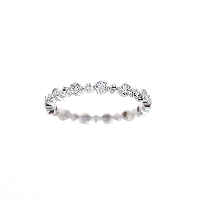 Ladies 14kt White Gold 0.29cts Diamond Wedding Band
