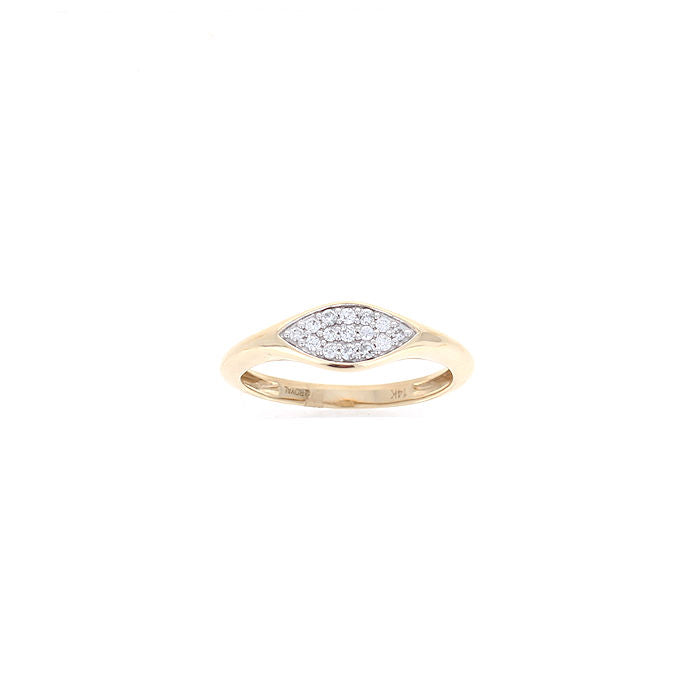 Ladies 14kt Yellow Gold 0.14cts Diamond Ring