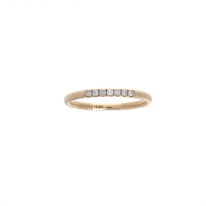 Ladies 14kt Yellow Gold 0.10cts Diamond Wedding Band