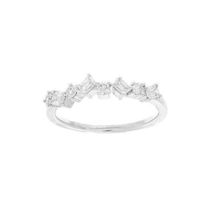 Ladies 14kt White Gold 0.48cts Multi Diamond Ring
