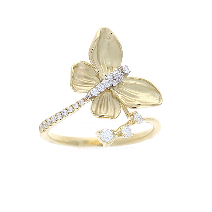 Ladies 0.20ct Total Weight Diamond Butterfly Ring By Simon G