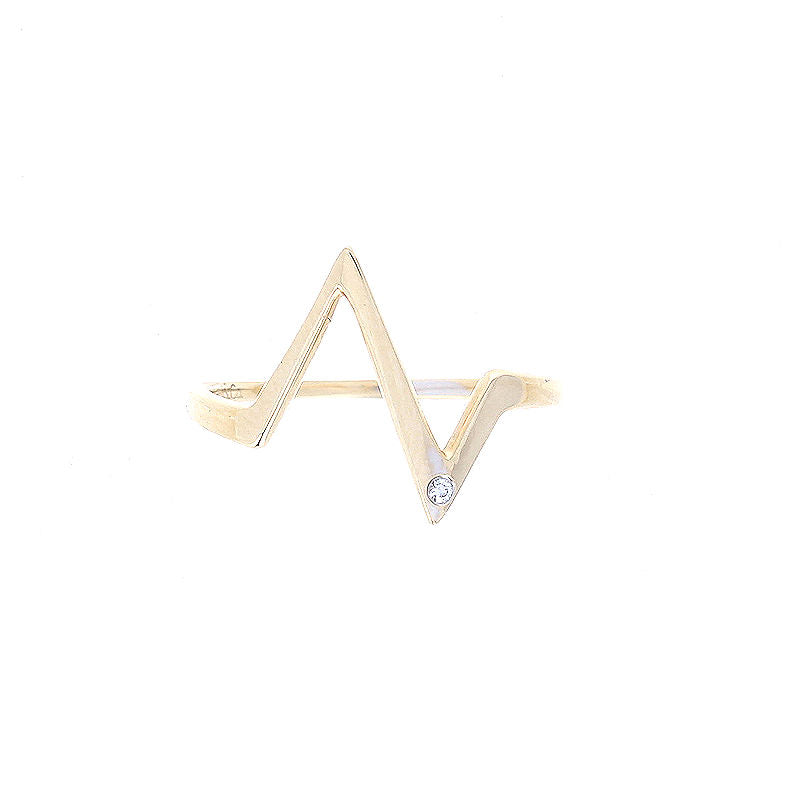 Ladies 14kt Yellow Gold 0.01ct Diamond Ring