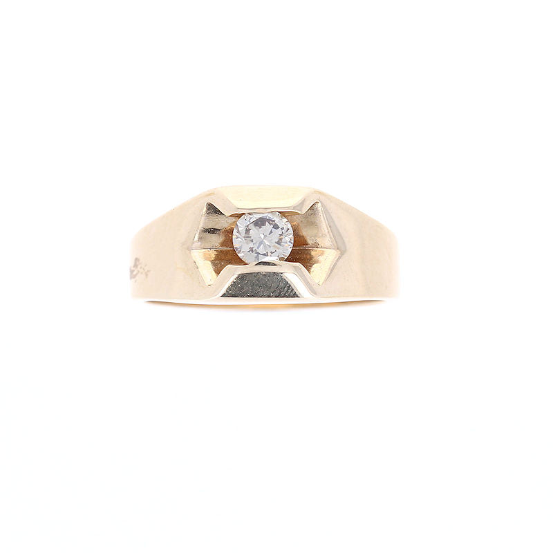 Mens 14kt Yellow Gold 0.37ct Diamond Ring