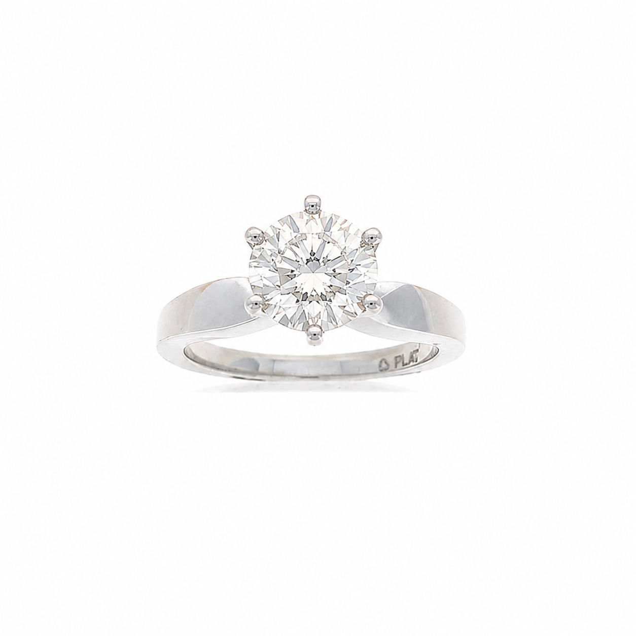 Ladies Platinum Solitaire Engagement Ring Setting