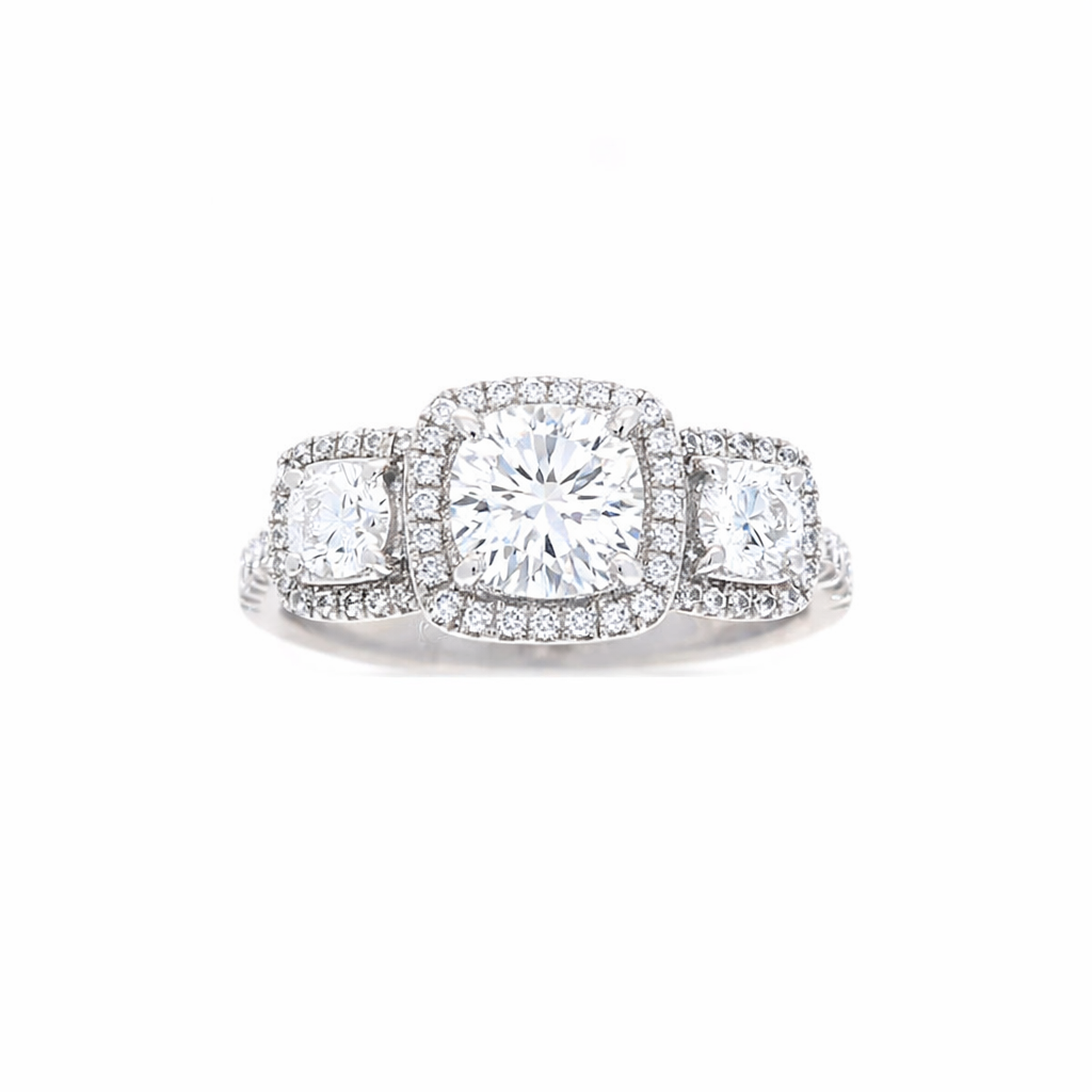 Ladies 18kt White Gold 0.62cts Diamond Engagement Ring Setting