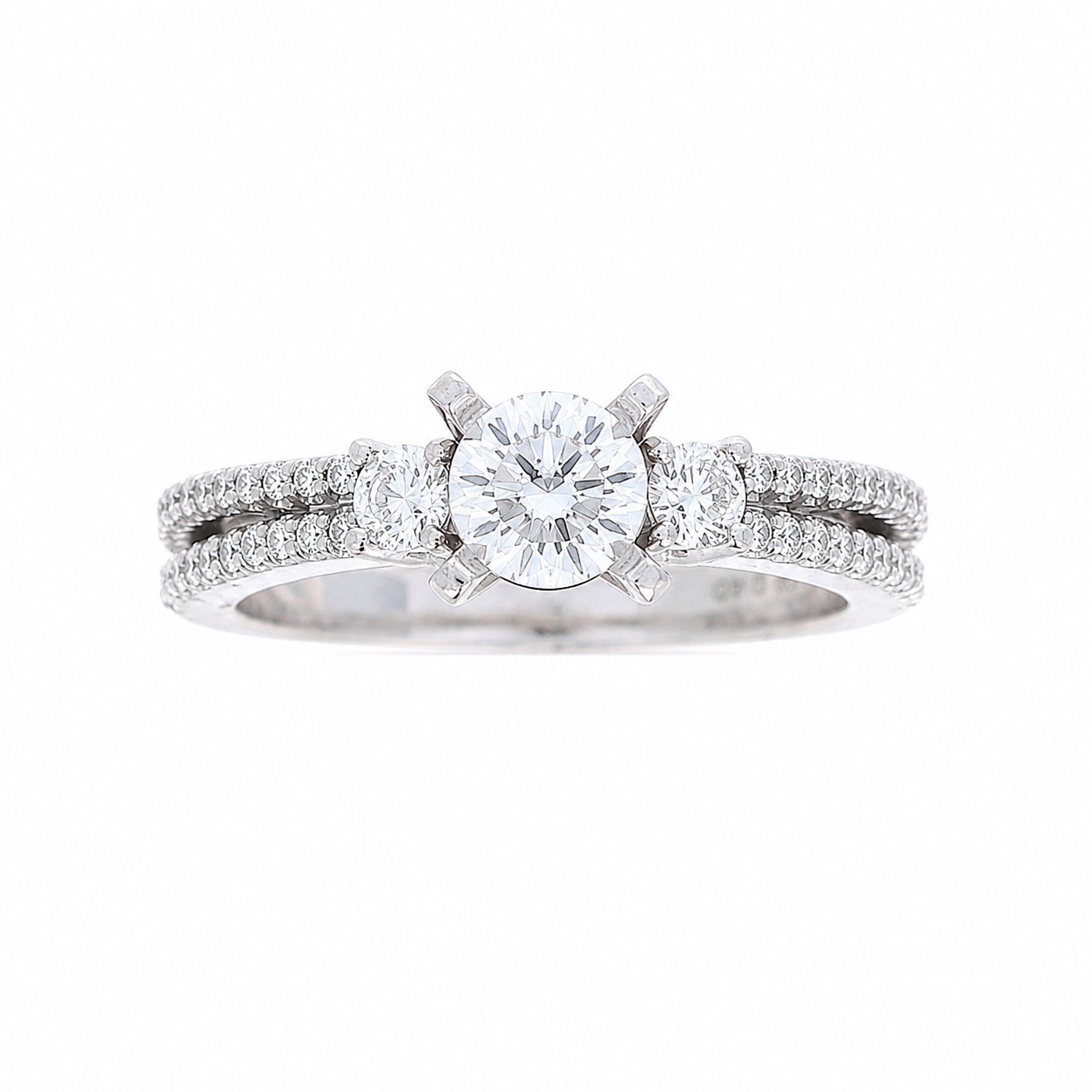 Ladies 14kt White Gold 0.40cts Diamond Engagement Ring Setting