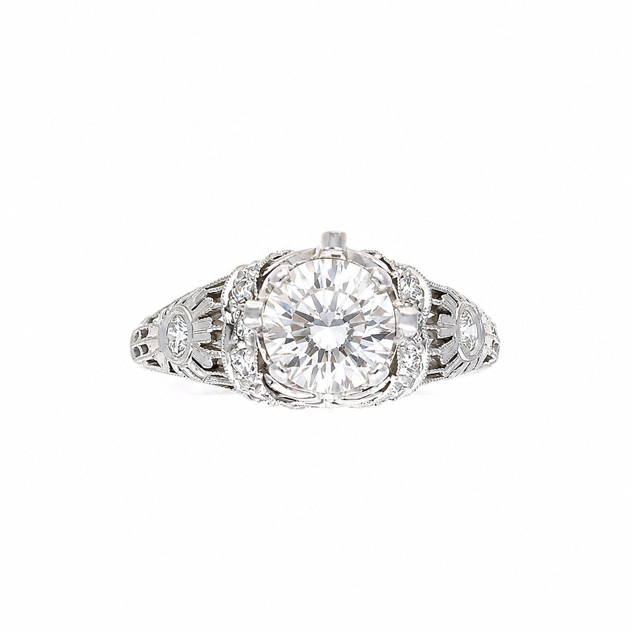 Ladies Platinum 0.17cts Diamond Engagement Ring Setting