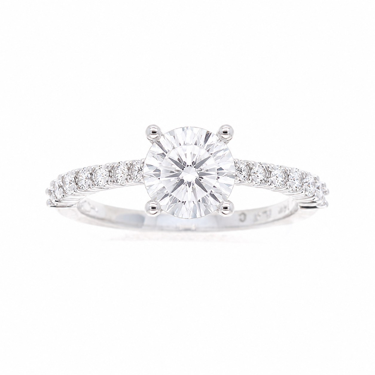 Ladies Platinum and 14kt White Gold 0.25ct Diamond Engagement Ring Setting