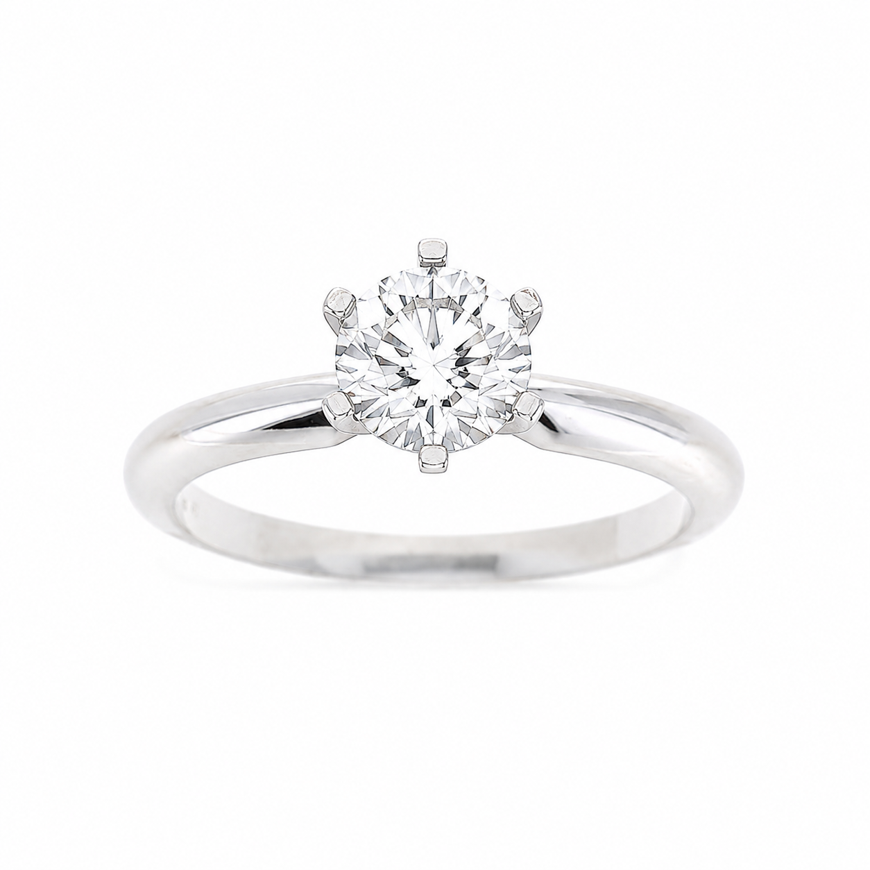 Ladies 18kt White Gold Solitaire Engagement Ring Setting