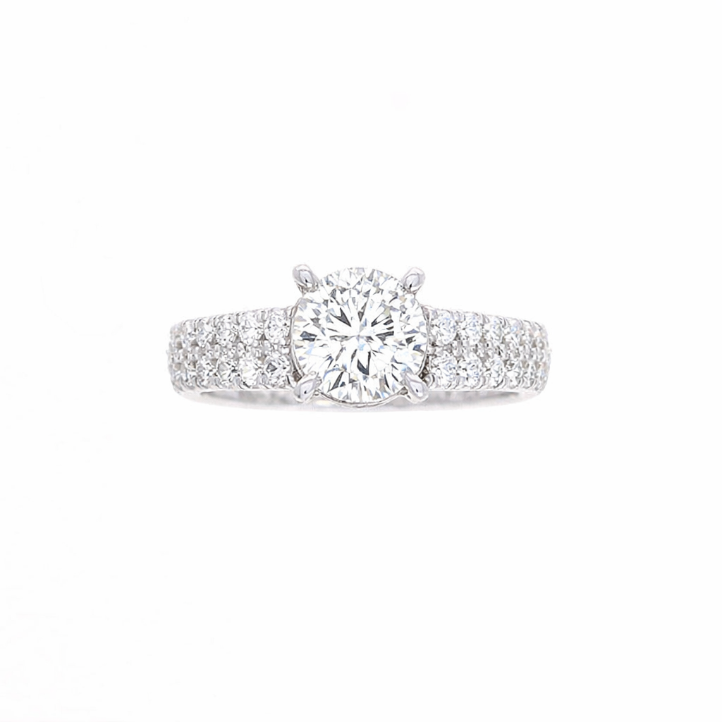 Ladies 18kt White Gold 1.47cts Diamond Engagement Ring Setting By Simon G