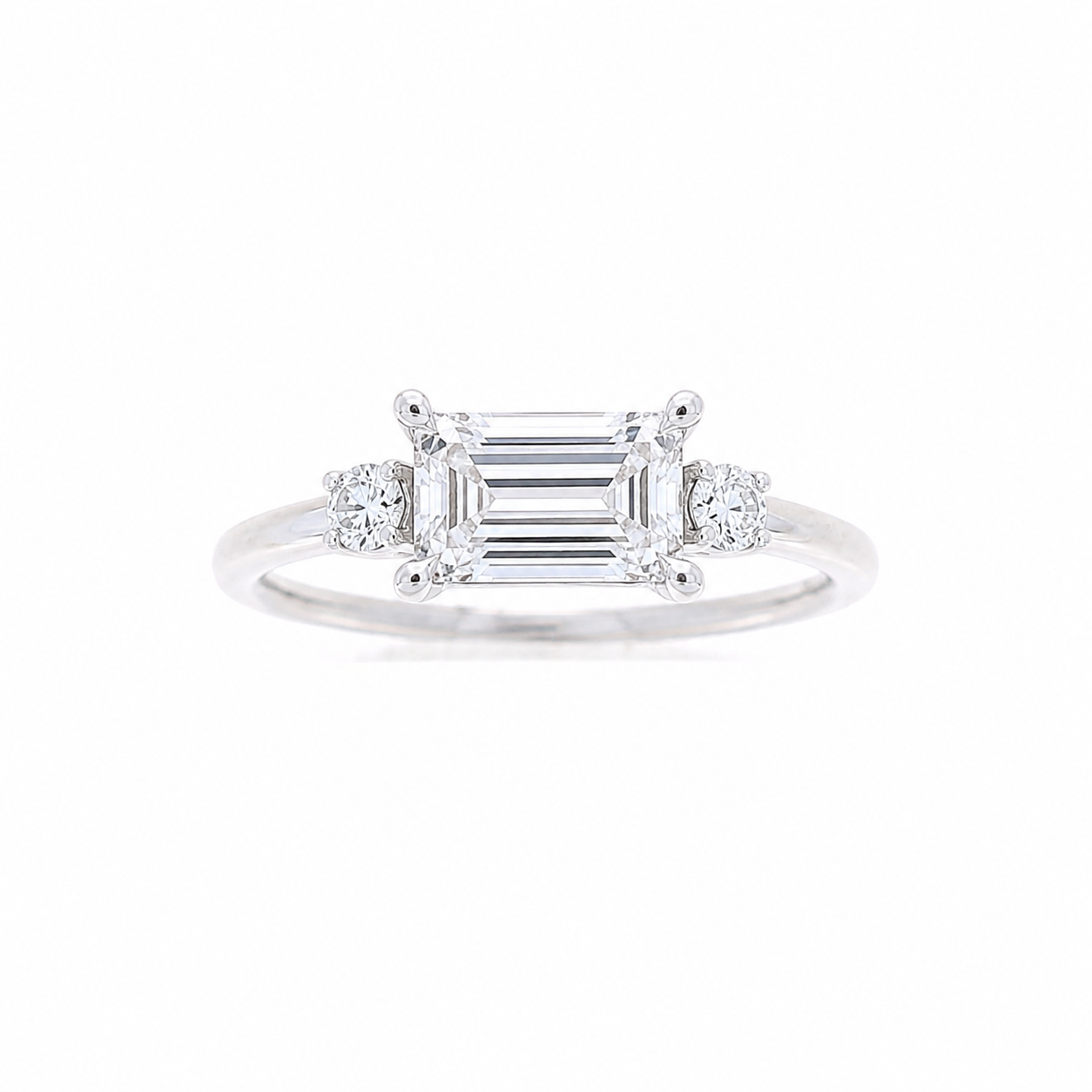 Ladies 14kt White Gold 0.09cts Diamond Engagement Ring Setting