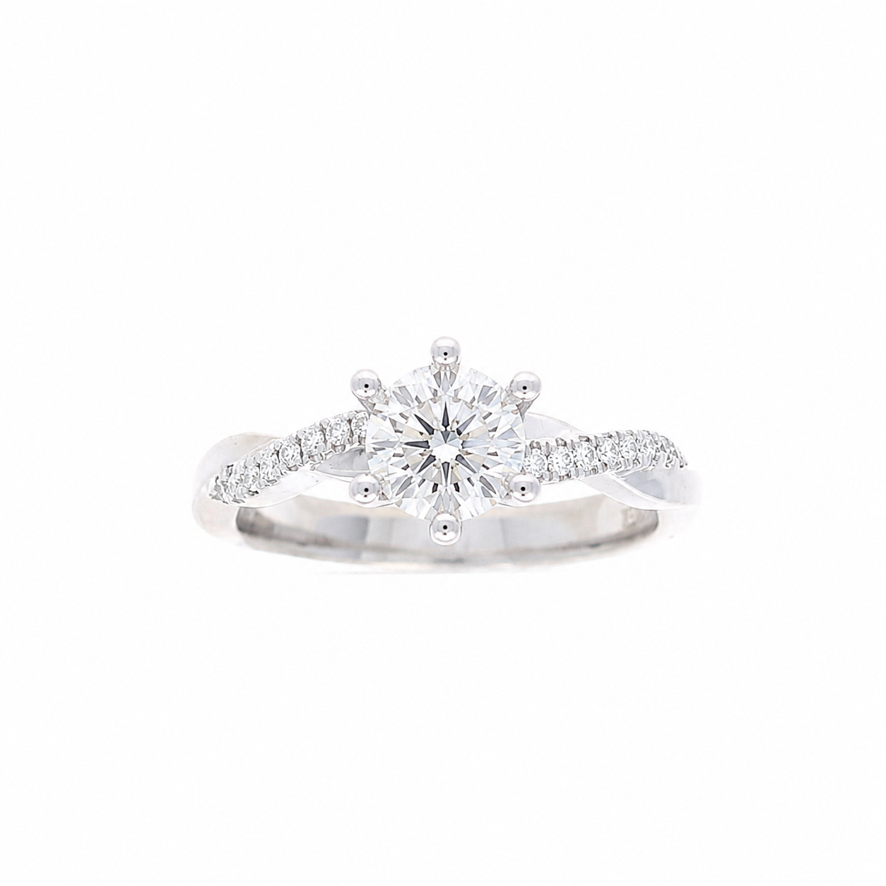 Ladies 14kt White Gold 0.15cts Diamond Engagement Ring Setting