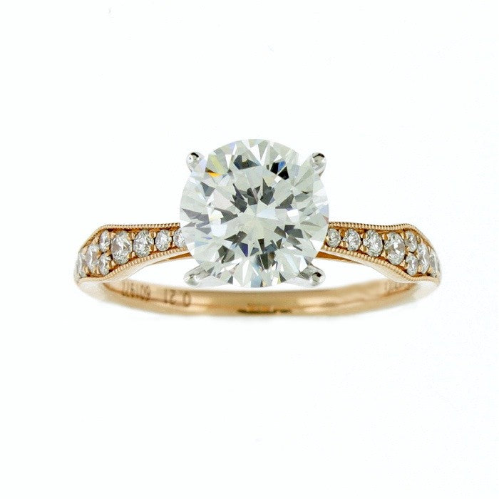 Ladies 18kt Rose Gold 0.21cts Diamond Engagement Ring Setting By Simon G