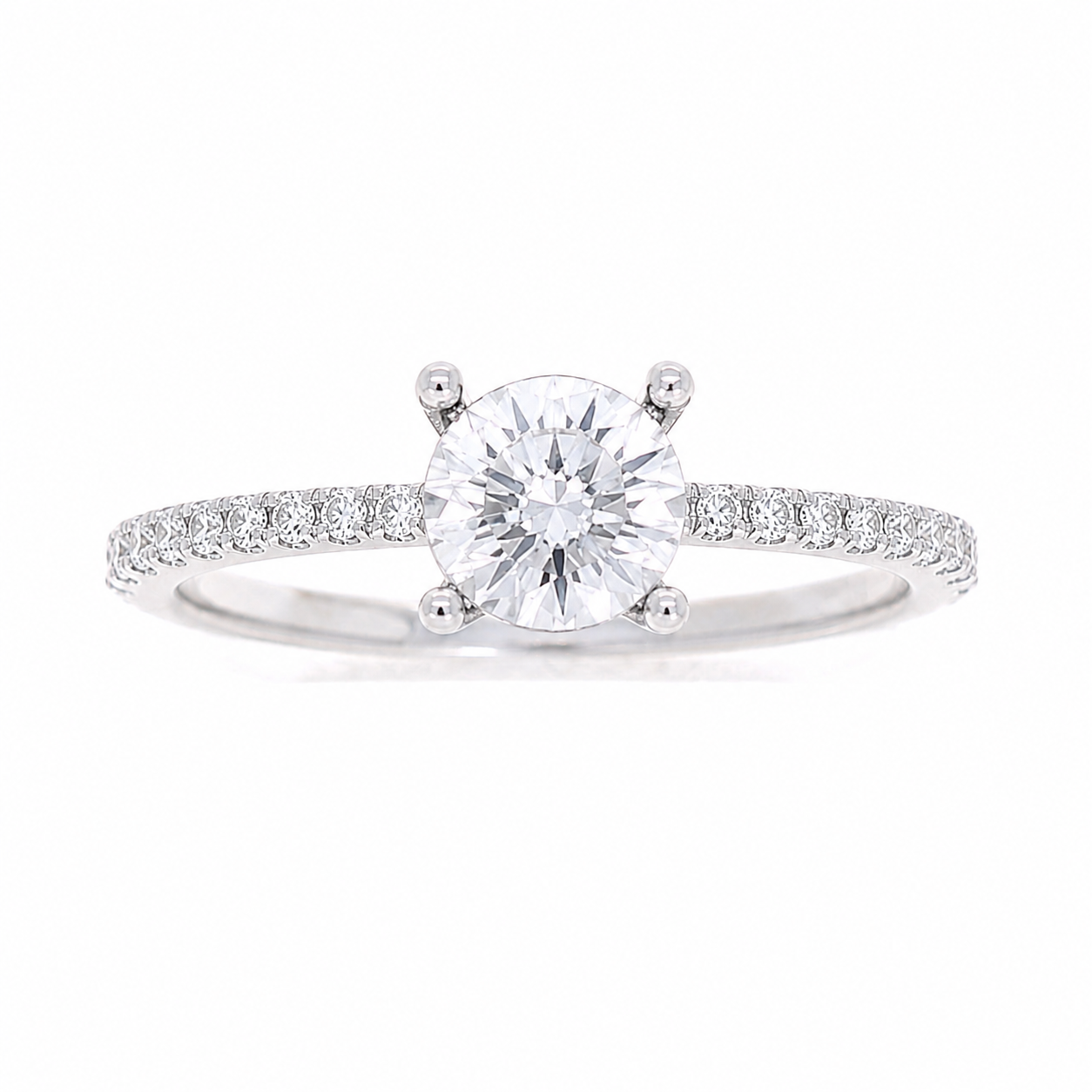 Ladies 14kt White Gold 0.23cts Diamond Engagement Ring Setting