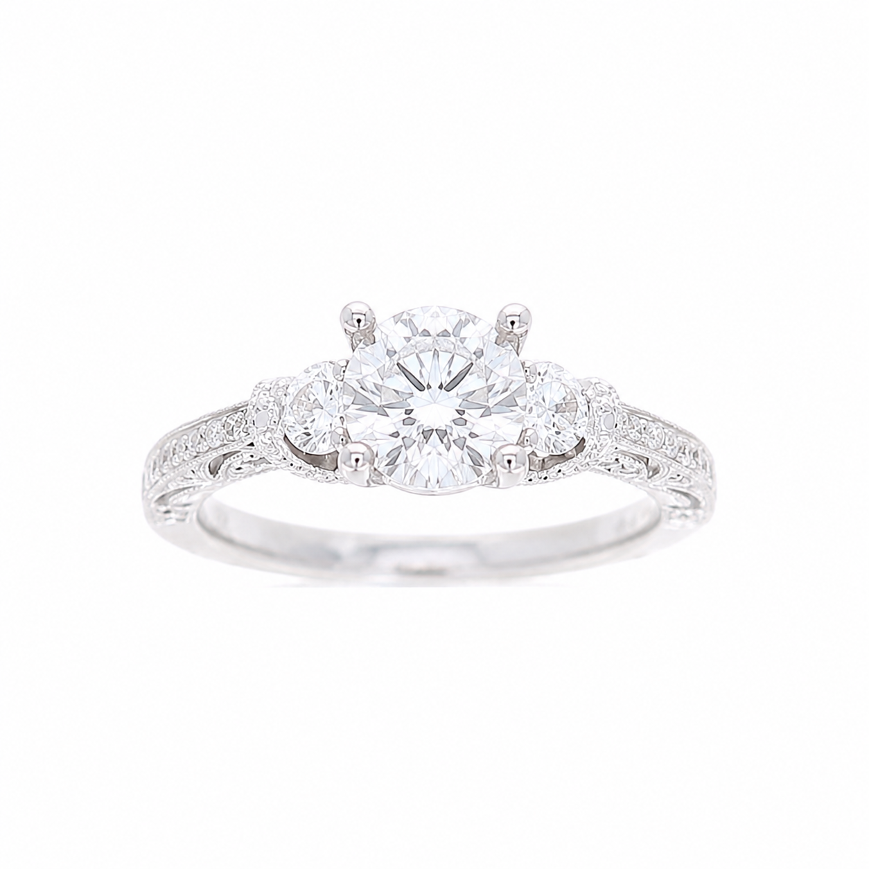 Ladies 18kt White Gold 0.39cts Diamond Engagement Ring Setting