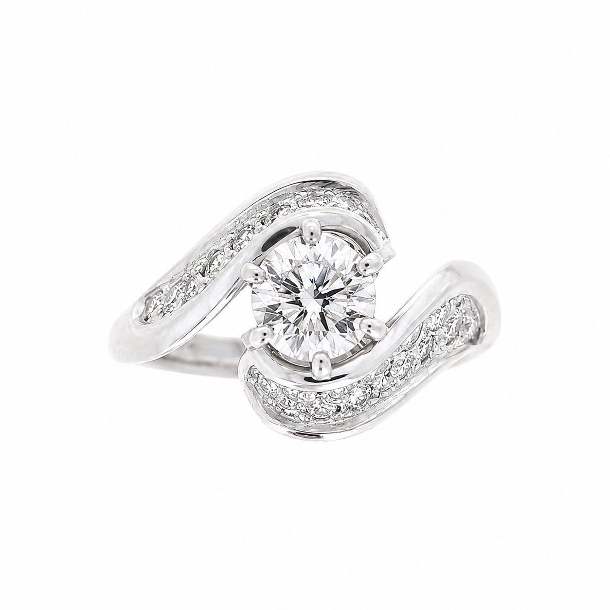 Ladies 14kt White Gold 0.63cts Diamond Engagement Ring Setting