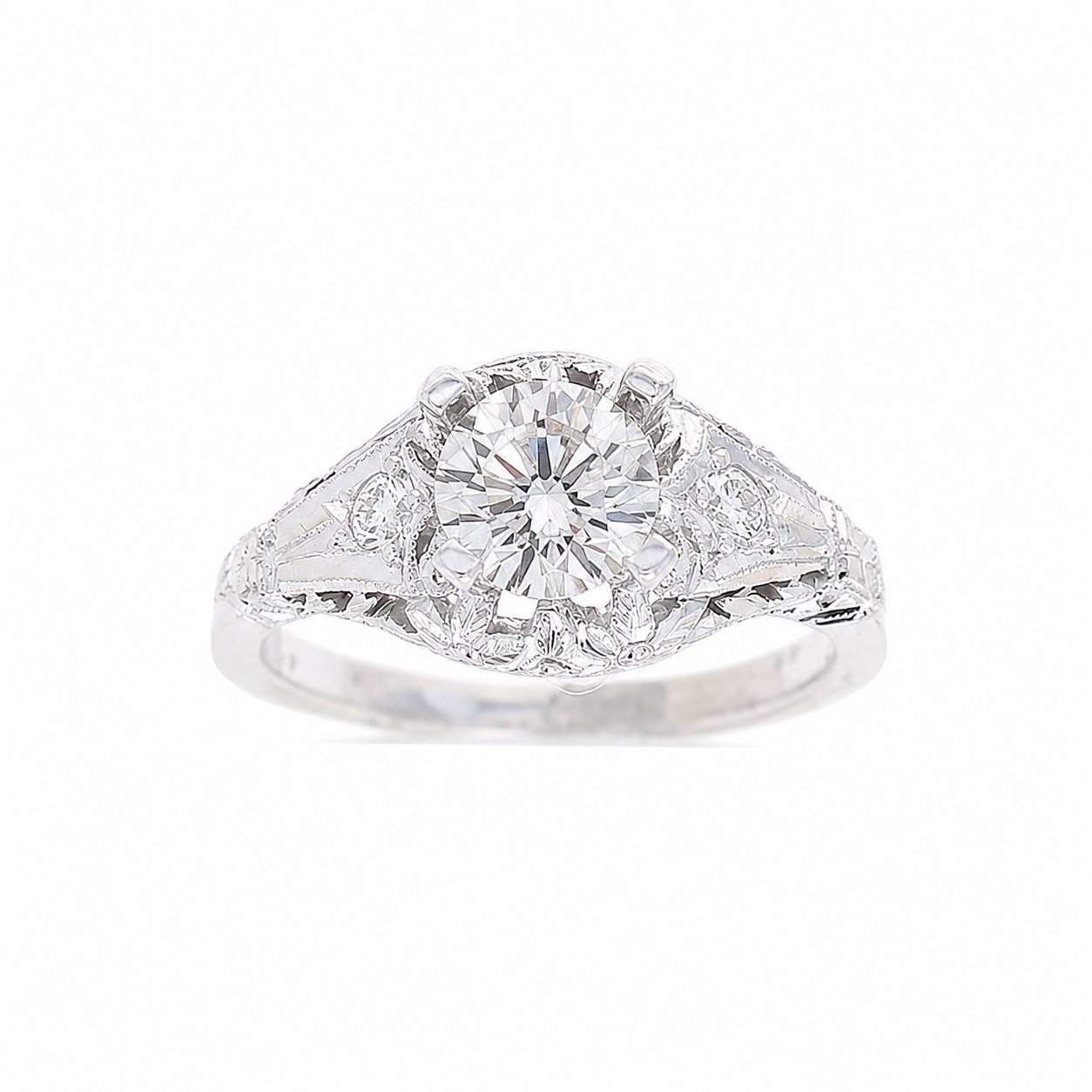 Ladies Platinum 0.12cts Diamond Engagement Ring Setting