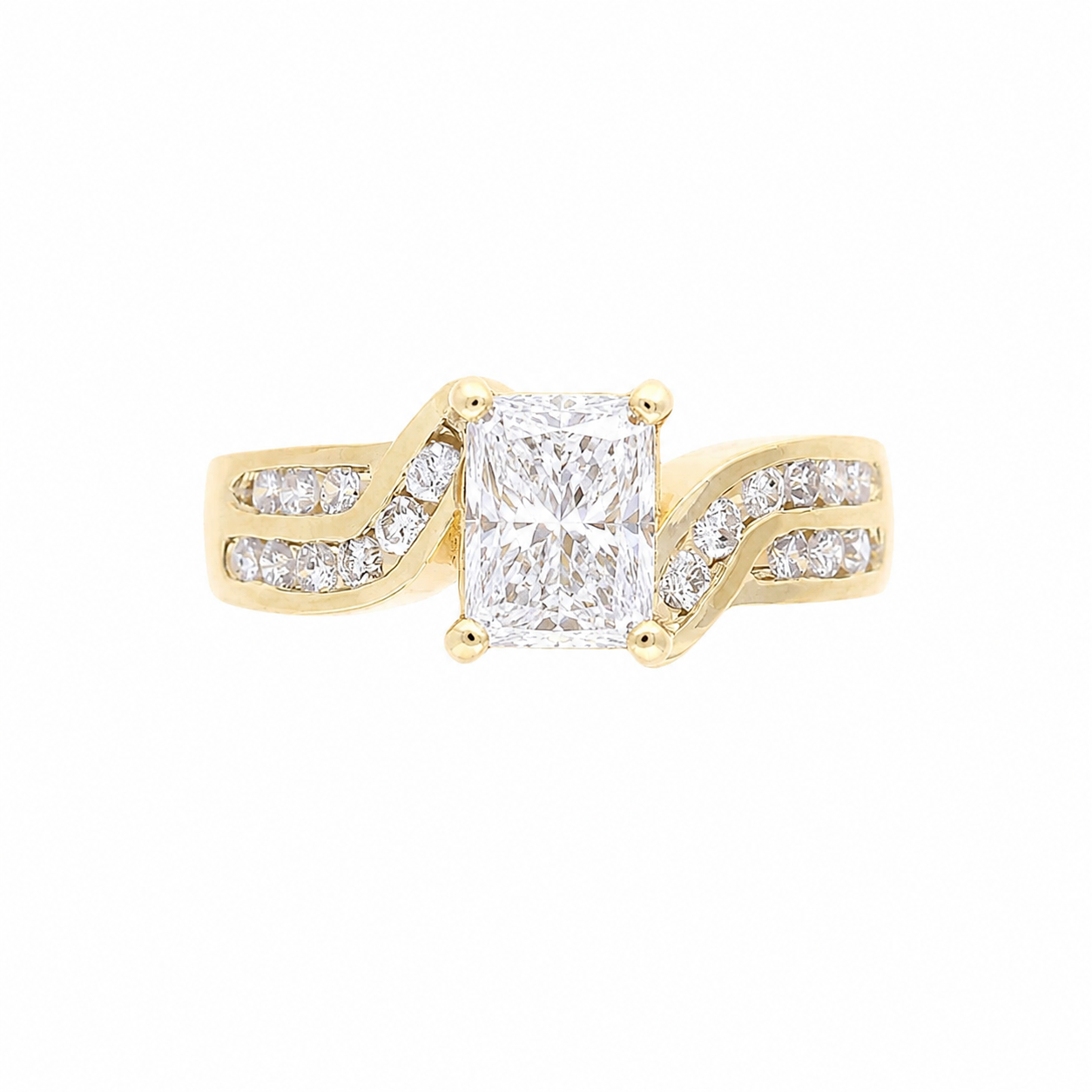Ladies 18kt Yellow Gold 0.40cts Diamond Engagement Ring Setting