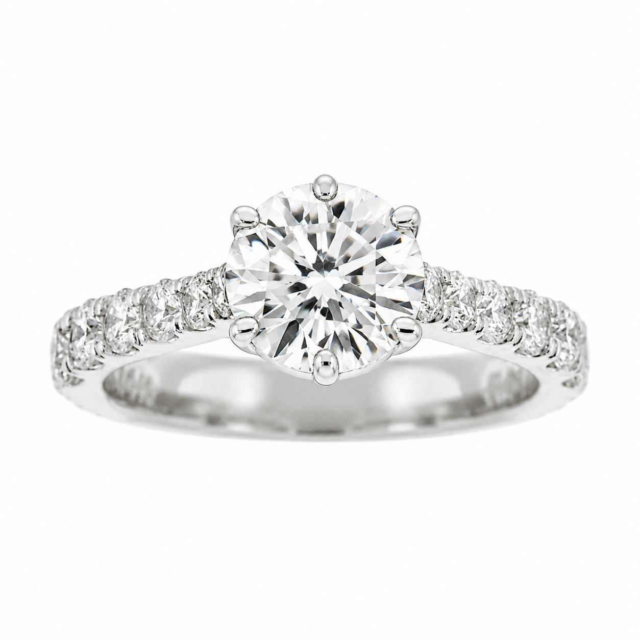 Ladies 14kt White Gold 0.65cts Engagement Ring Setting