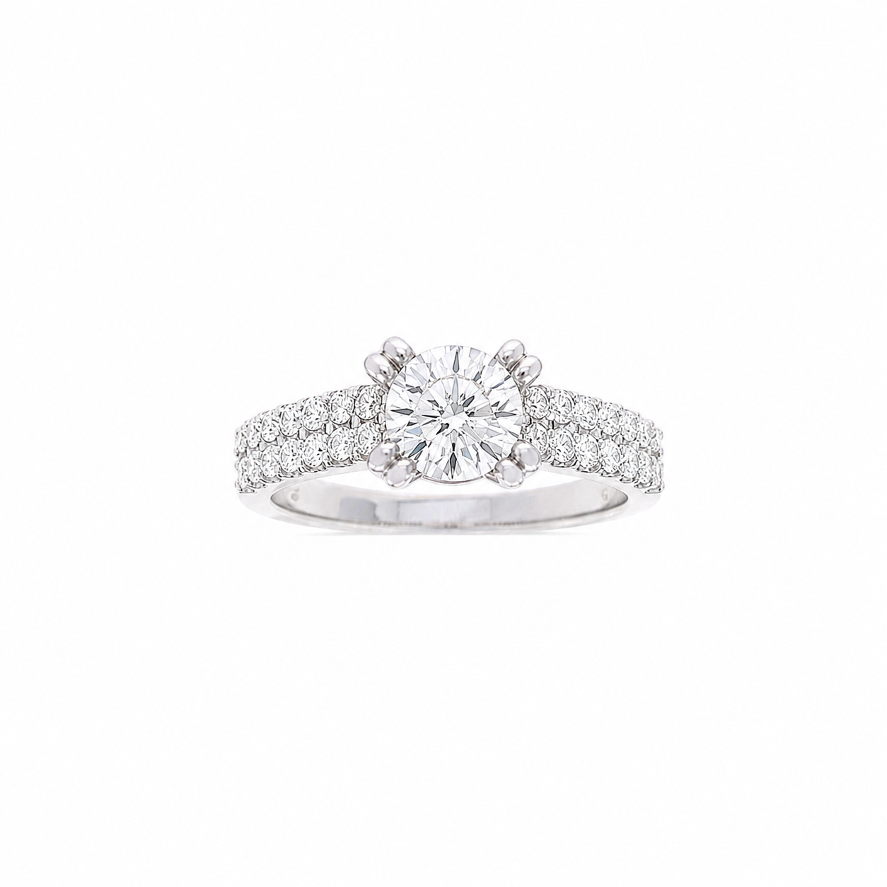 Ladies 14kt White Gold 0.38cts Diamond Engagement Ring Setting