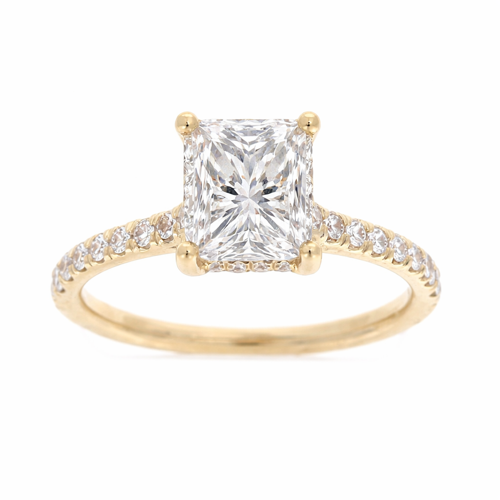 Ladies 14kt Yellow Gold 0.41cts Diamond Engagement Ring Setting