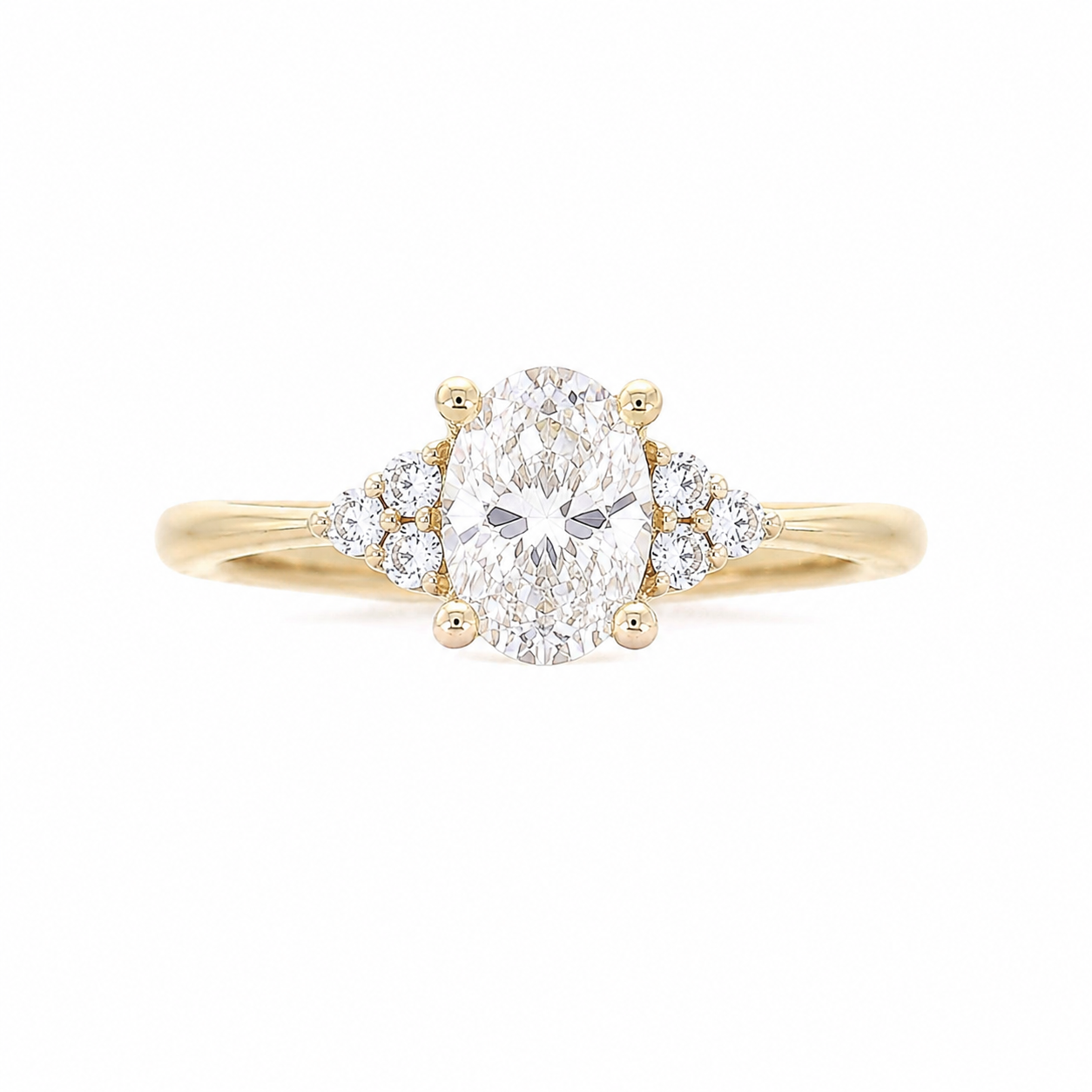 Ladies 14kt Yellow Gold 0.09cts Diamond Engagement Ring Setting