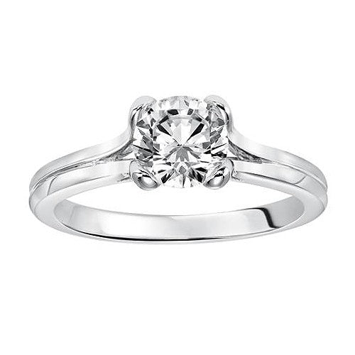 Ladies 18kt White Gold Solitaire Engagement Ring Setting
