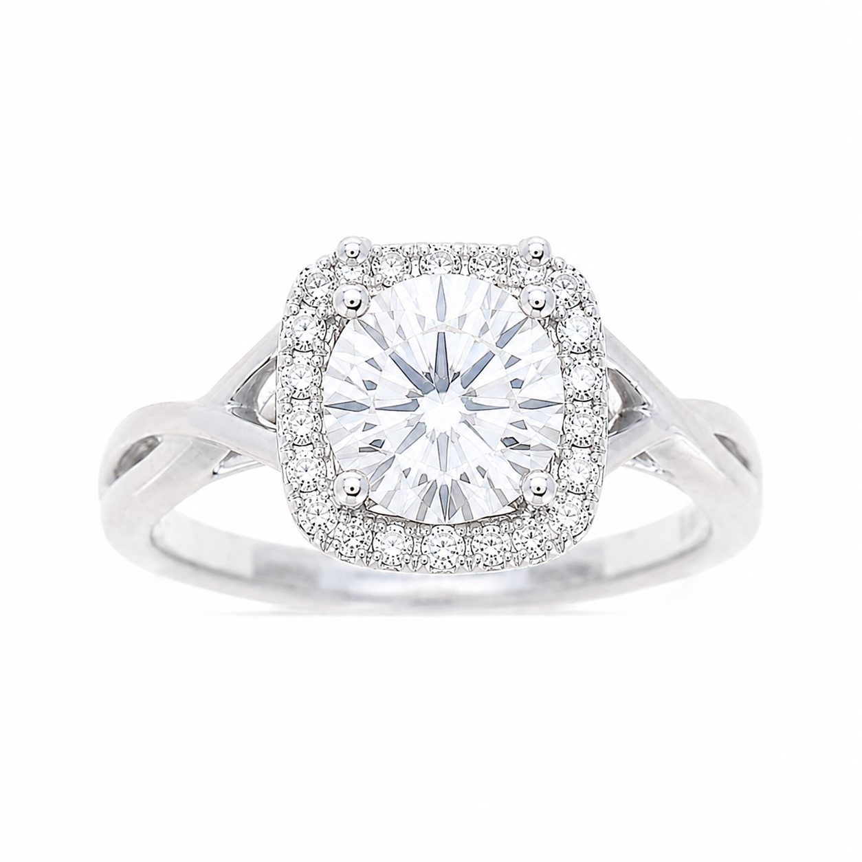 Ladies 18kt White Gold 0.12cts Diamond Engagement Ring Setting