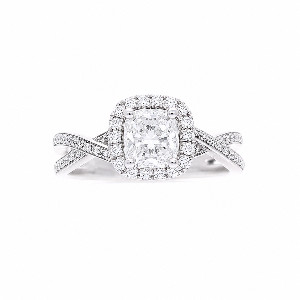 Ladies 18kt White Gold 0.29cts Diamond Engagement Ring Setting By Simon G