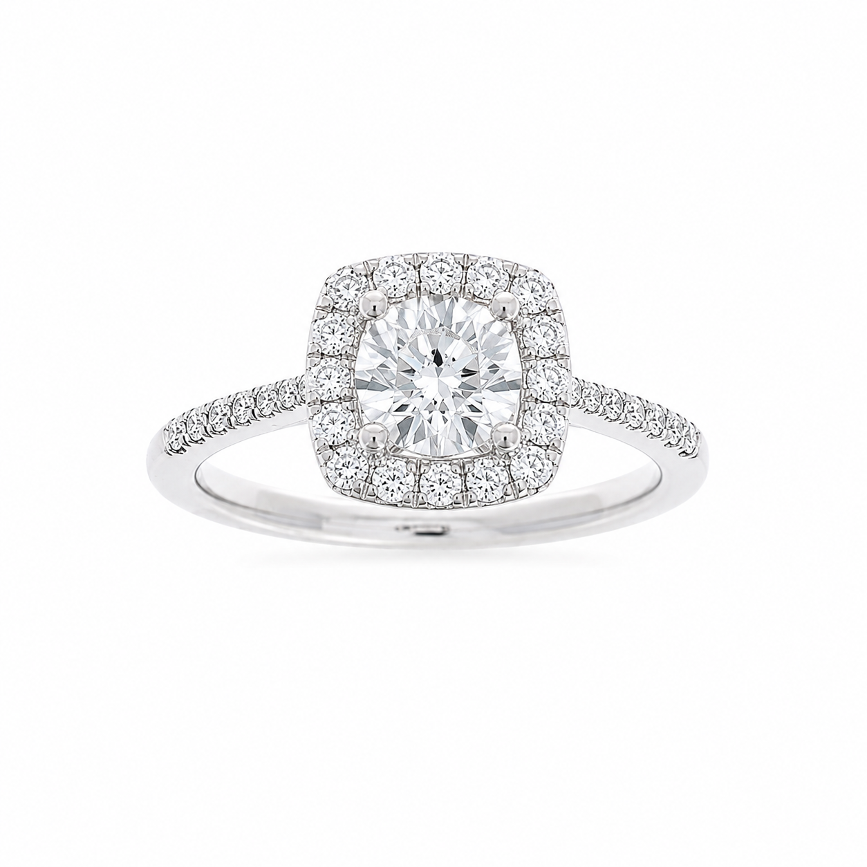 Ladies 14kt White Gold 0.18cts Diamond Engagement Ring Setting