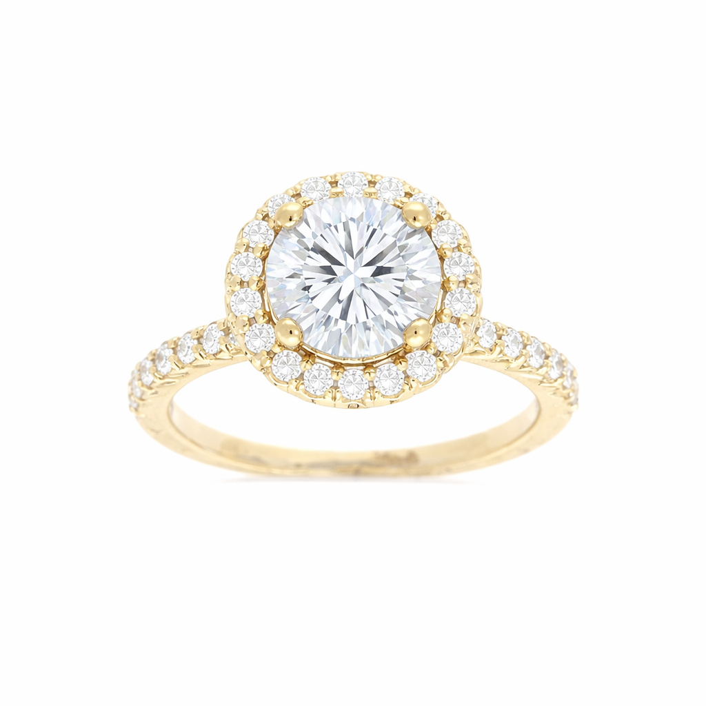 Ladies 14kt Yellow 0.36cts Diamond Engagement Ring Setting