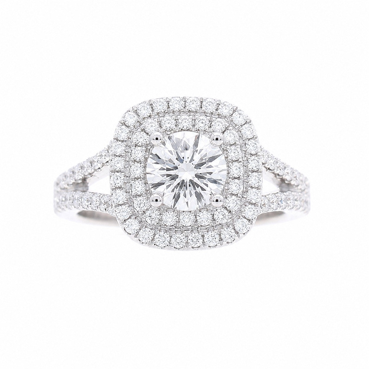 Ladies 14kt White Gold 0.29ct Diamond Engagement Ring Setting