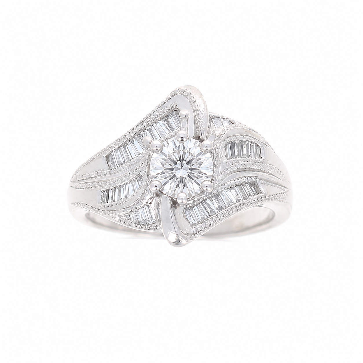 Ladies Platinum 0.72cts Diamond Engagement Ring Setting