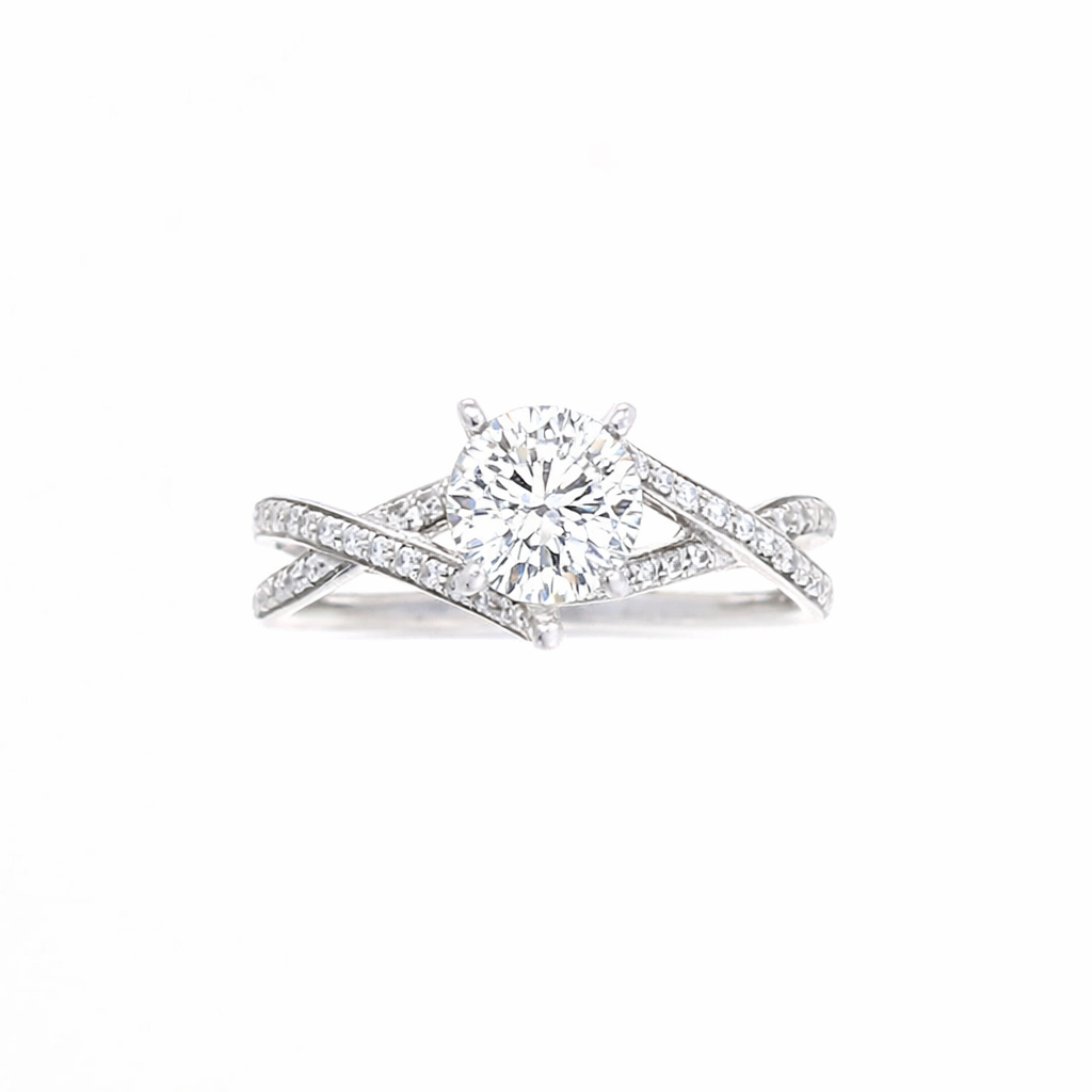 Ladies 18kt White Gold 0.17cts Diamond Engagement Ring Setting By Simon G