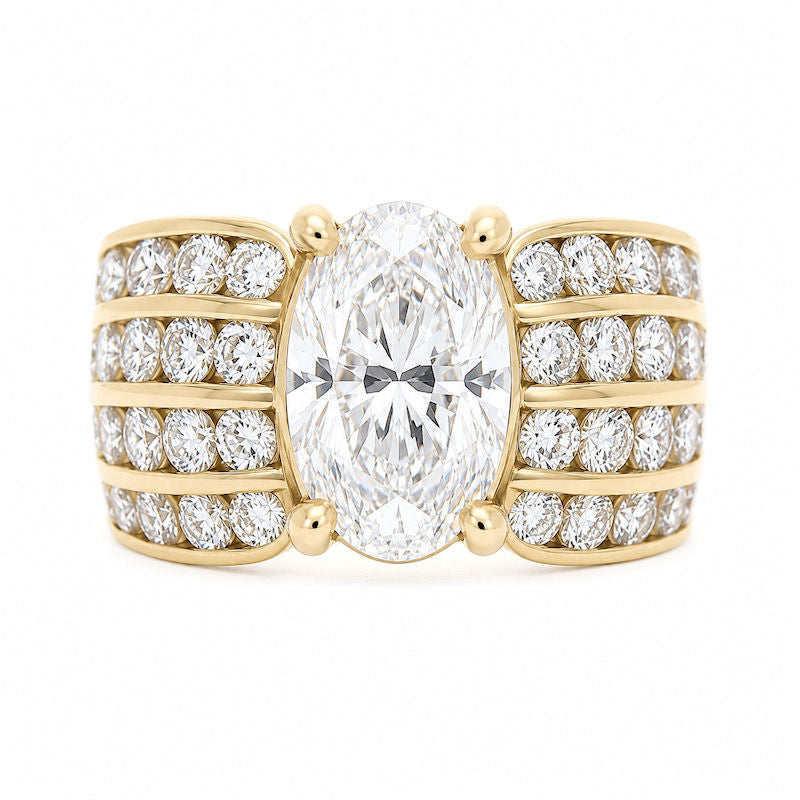 Ladies 18kt Yellow Gold 3.75cts Diamond Engagement Ring Setting