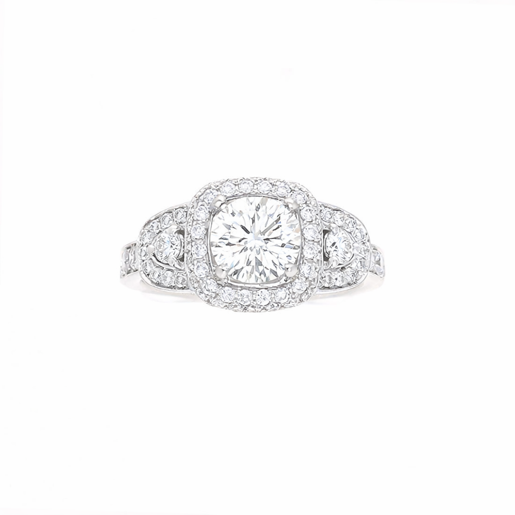 Ladies Platinum 0.67cts Diamond Engagement Ring Setting