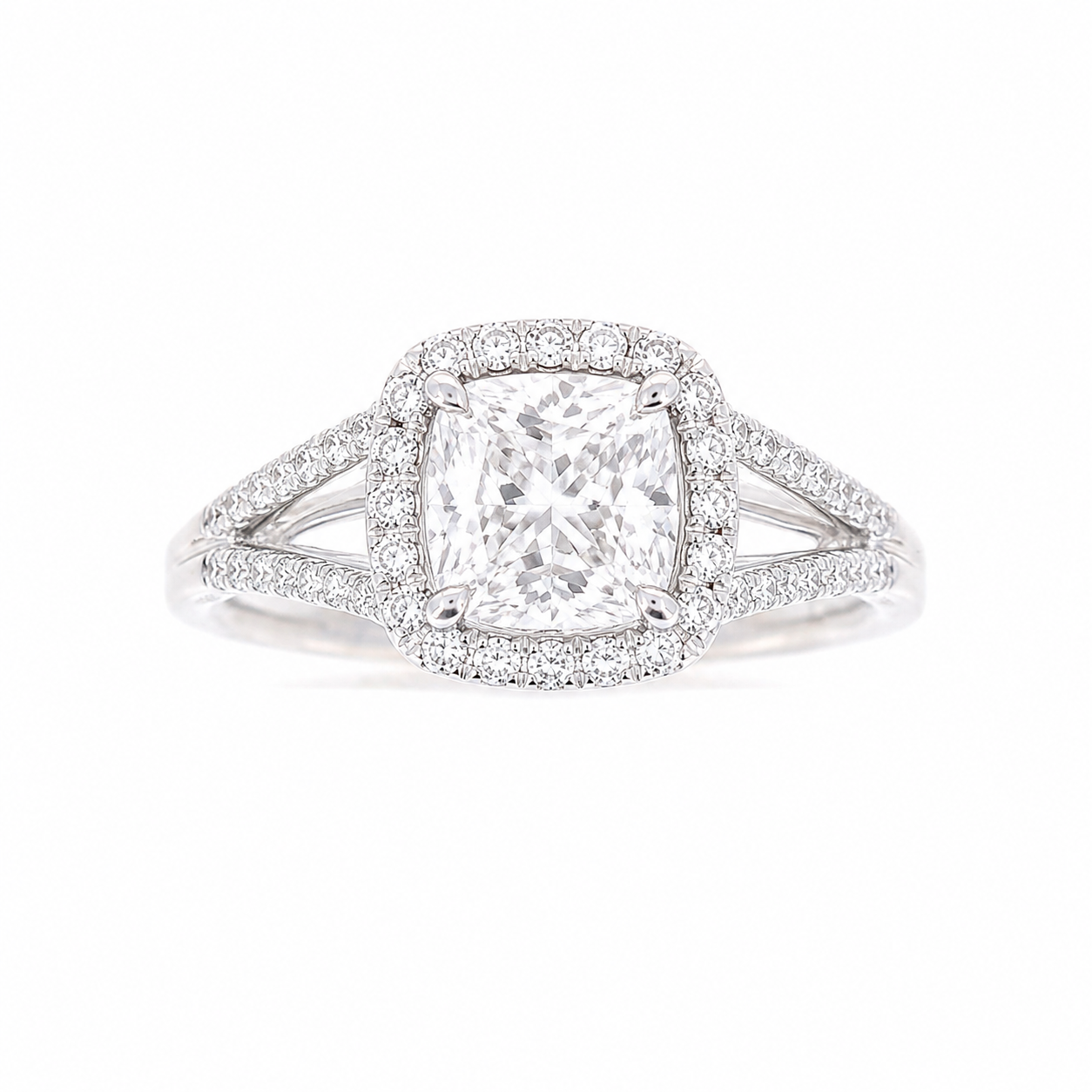 Ladies 14kt White Gold 0.18cts Diamond Engagement Ring Setting