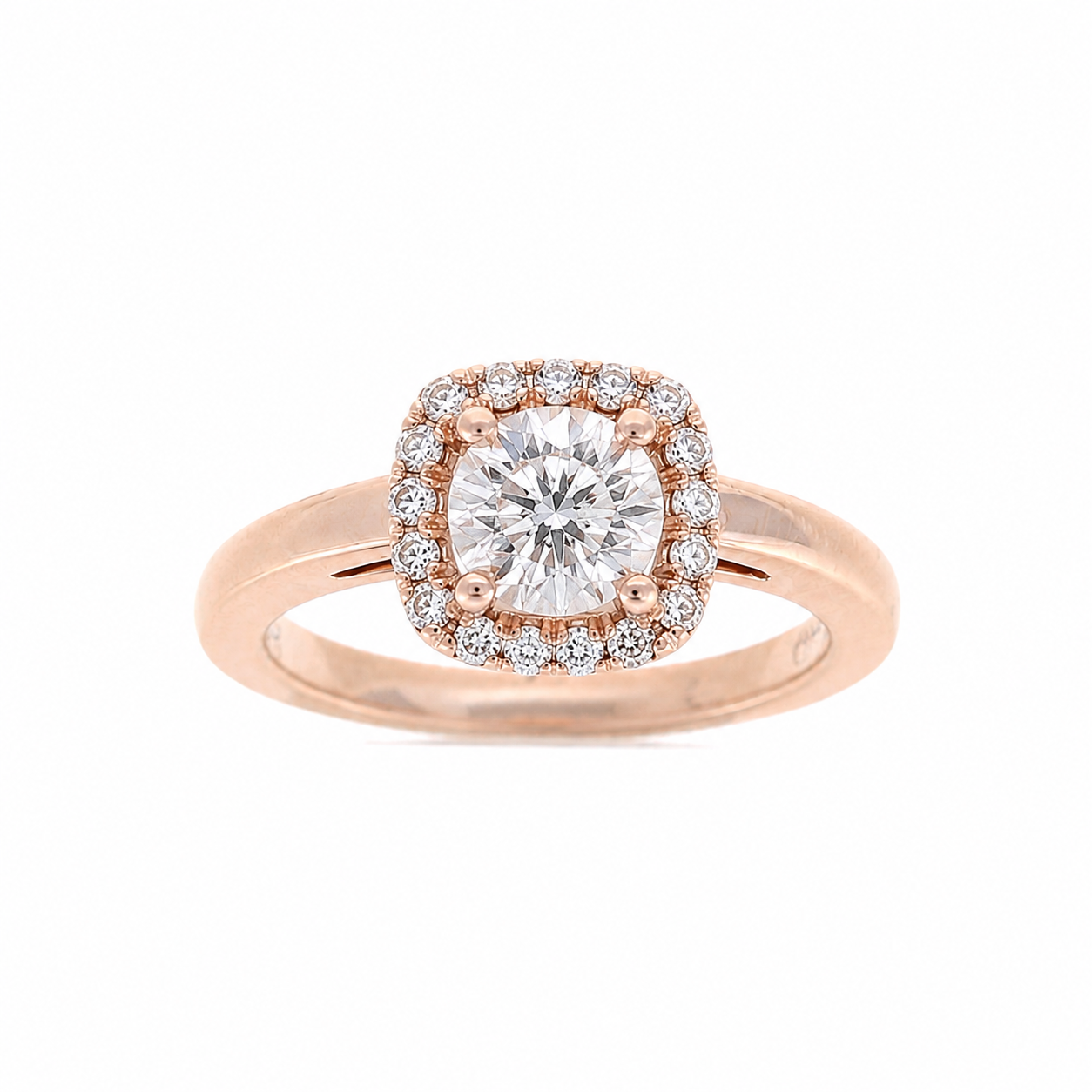 Ladies 14kt Rose Gold 0.24cts Diamond Engagement Ring Setting