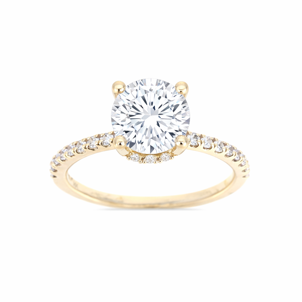 Ladies 14kt Yellow Gold 0.26cts Diamond Engagement Ring Setting